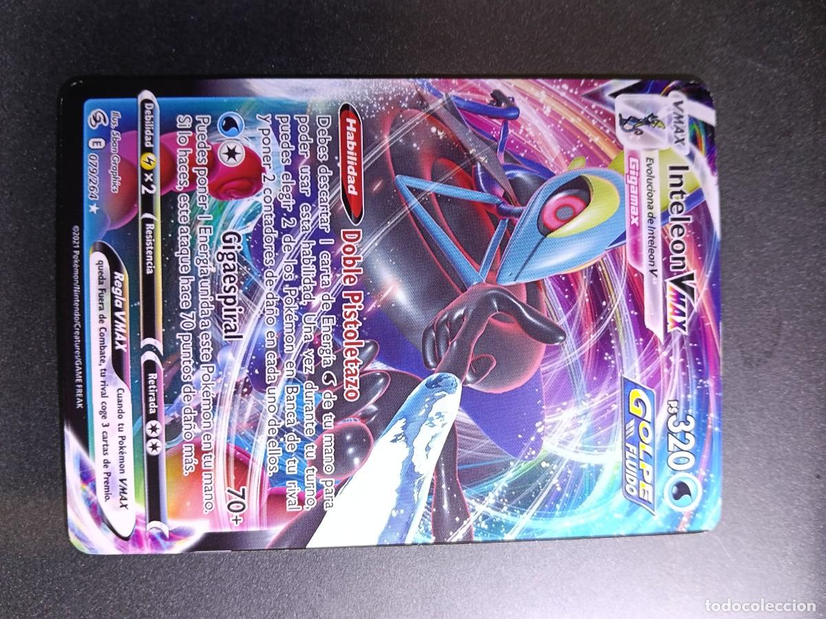 Trading cards: CROMO CARTA INTELEON VMAX 79/264 DOBLE PISTOLETAZO GIGAESPIRAL GOLPE FLUIDO POKEMON 2021