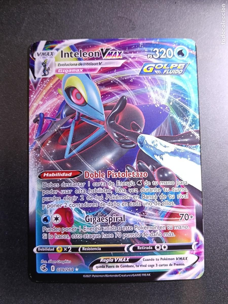 Trading cards: CROMO CARTA INTELEON VMAX 79/264 DOBLE PISTOLETAZO GIGAESPIRAL GOLPE FLUIDO POKEMON 2021