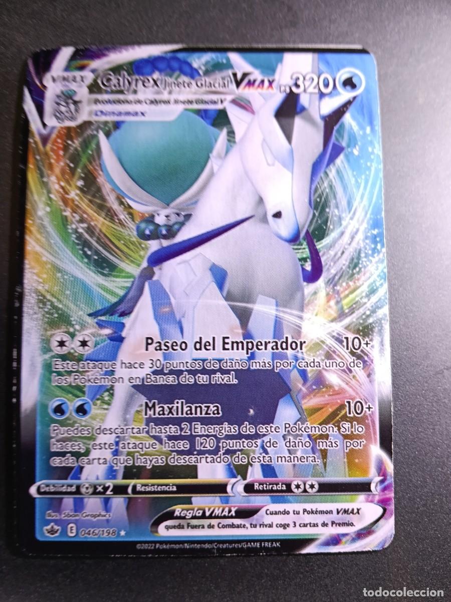 Trading cards: CROMO CARTA CALYREX JINETE GLACIAL VMAX 146/198 PASEO DEL EMPERADOR MAXILANZA POKEMON 2022