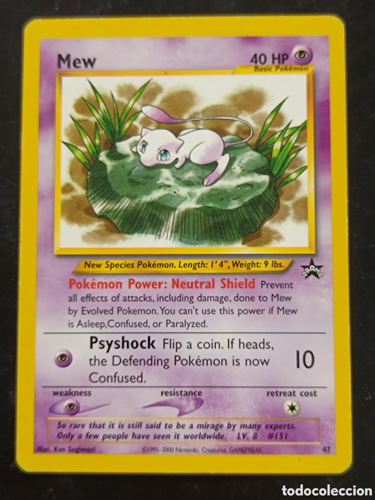 Trading cards: Mew 9 Wizard Black Star Promo En Castellano