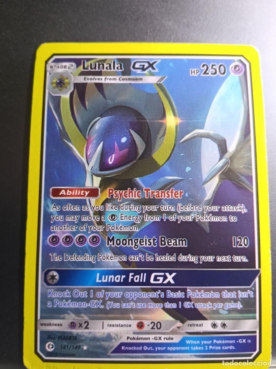 Trading cards: CROMO CARTA LUNALA GX 141/149 PSYCHIC TRANSFER MOONGEIST BEAM POKEMON 2018