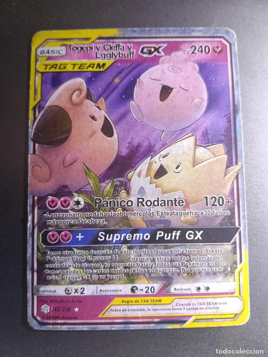 Trading cards: CROMO CARTA TOGEPI Y CLEFFA Y LGGLYBUFF GX 143/236 PANICO RODANTE POKEMON 2020