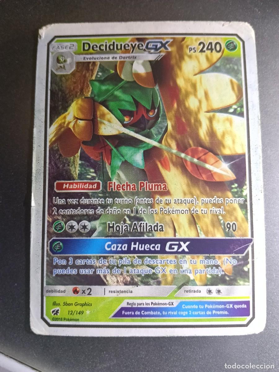 Trading cards: CROMO CARTA DECIDUEVE GX 12/149 FLECHA PLUMA HOJA AFILADA POKEMON 2018