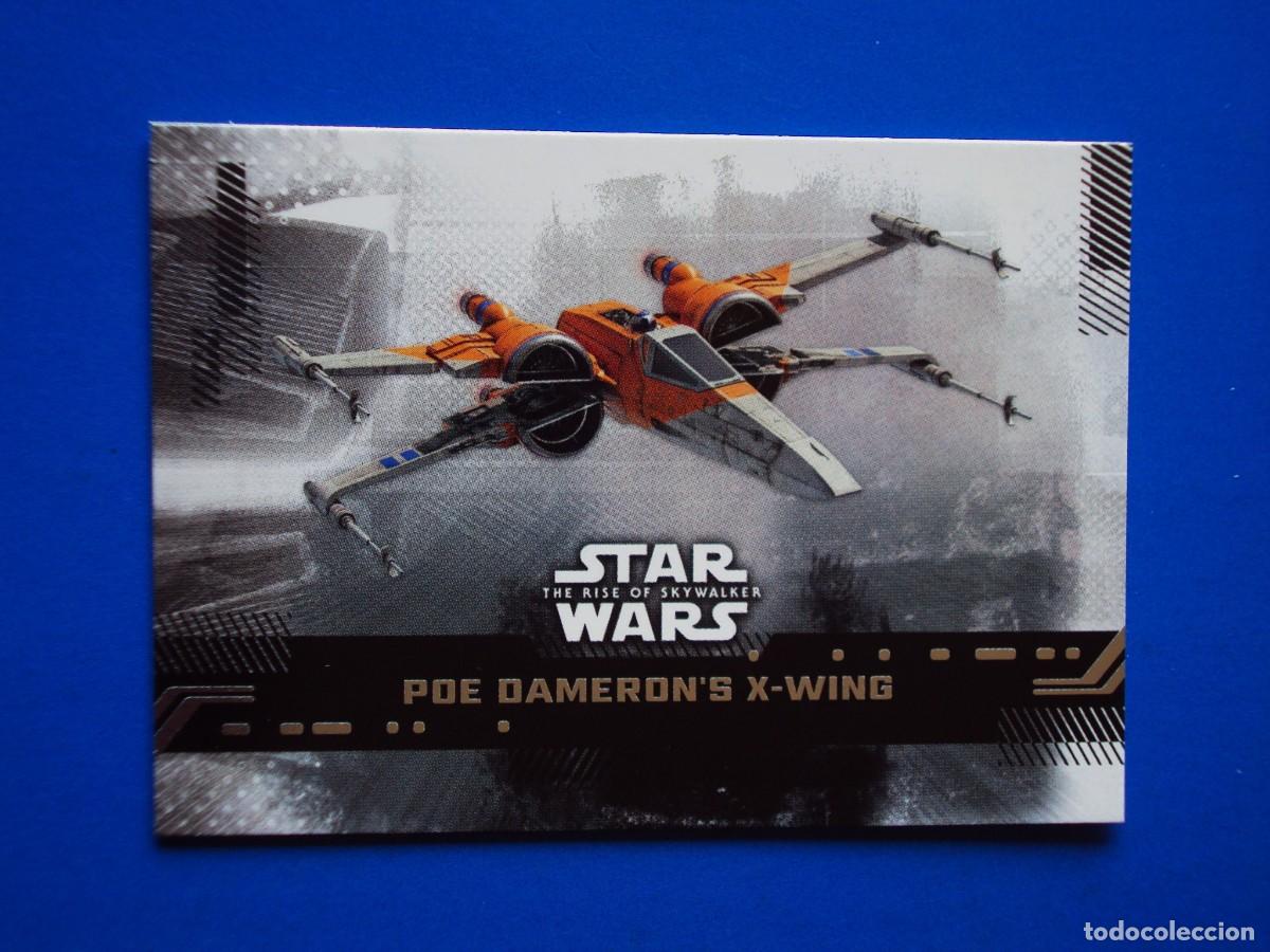 Trading cards: STAR WARS EL ASCENSO DE SKYWALKER N&ordm; 51 BASE POE DAMERON&acute;S X-WING TOPPS TRADING CARD NUEVA