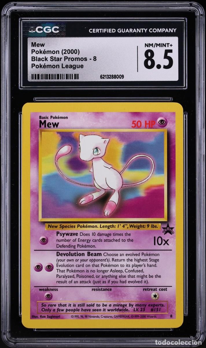 Trading cards: 2000 Pokemon League Black Star Promo Mew #8 CGC 8.5 NM-MT+