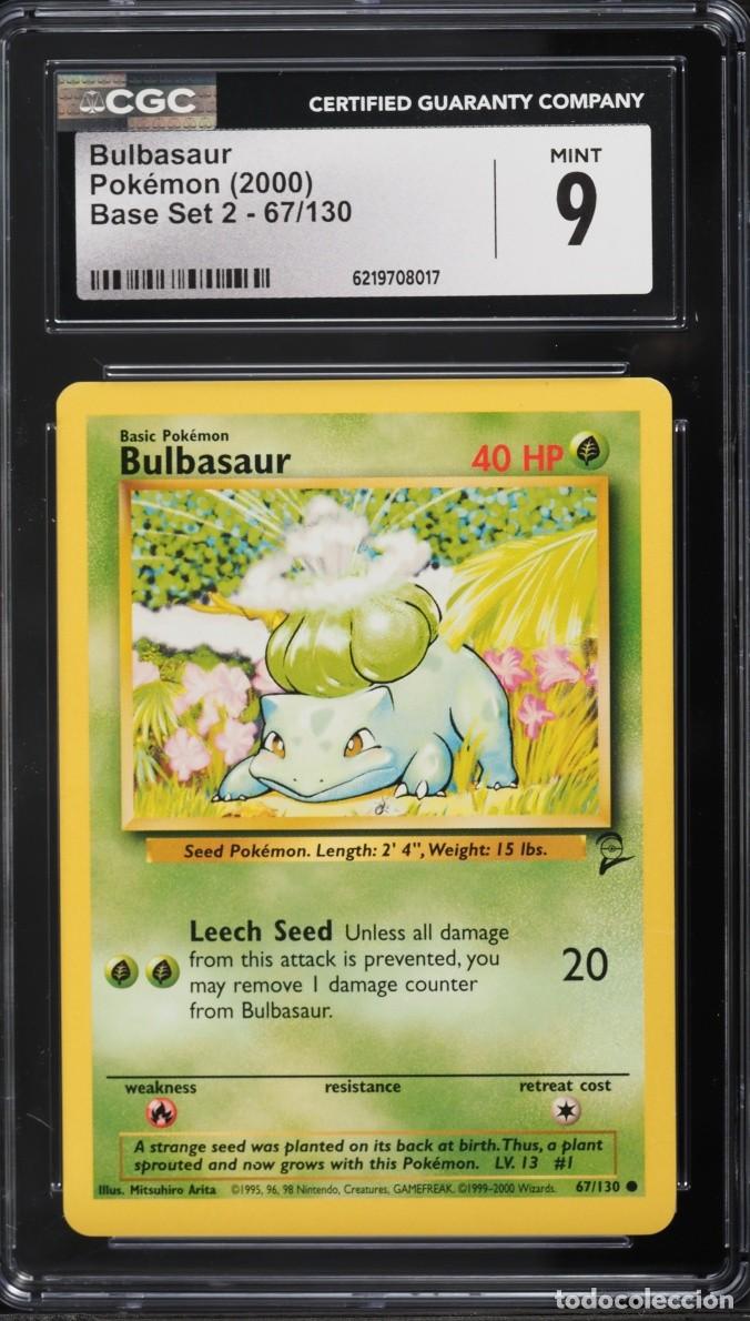 Trading cards: 2000 Pokemon Base Set 2 Bulbasaur #67 CGC 9 MINT