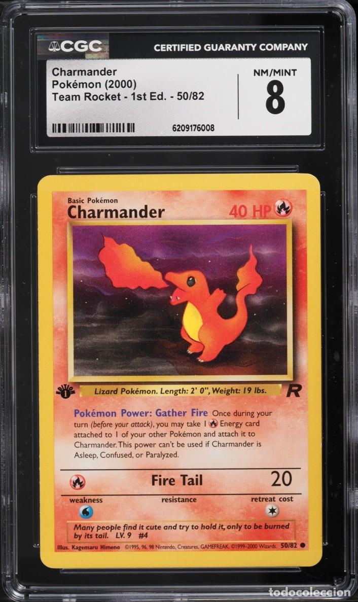 Trading cards: 2000 Pokemon Team Rocket 1st Edition Charmander #50 CGC 8 NM-MT