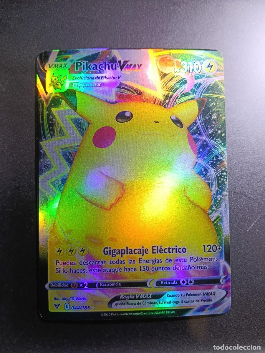Trading cards: CROMO CARTA PIKACHU VMAX 44/185 GIGAPLACAJE ELECTRICO BRILLANTE POKEMON 2020