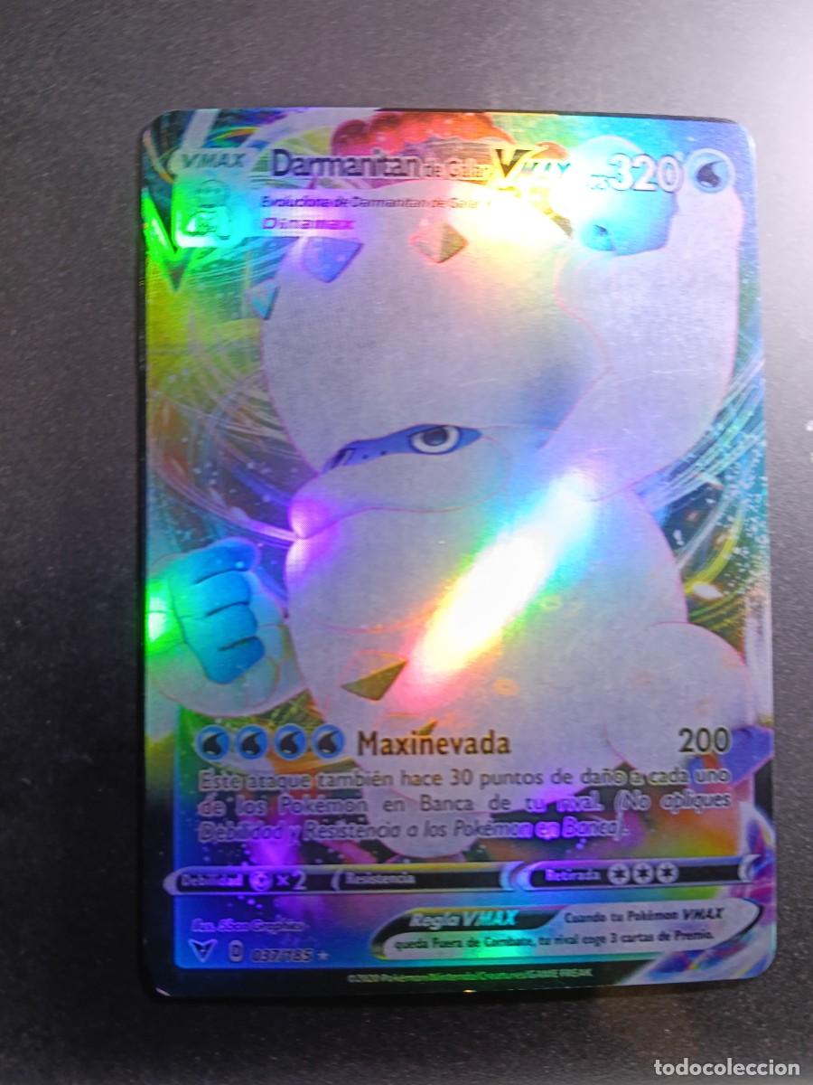 Trading cards: CROMO CARTA DARMANITAN DE GALAR VMAX 37/185 MAXINEVADA BRILLANTE POKEMON 2020