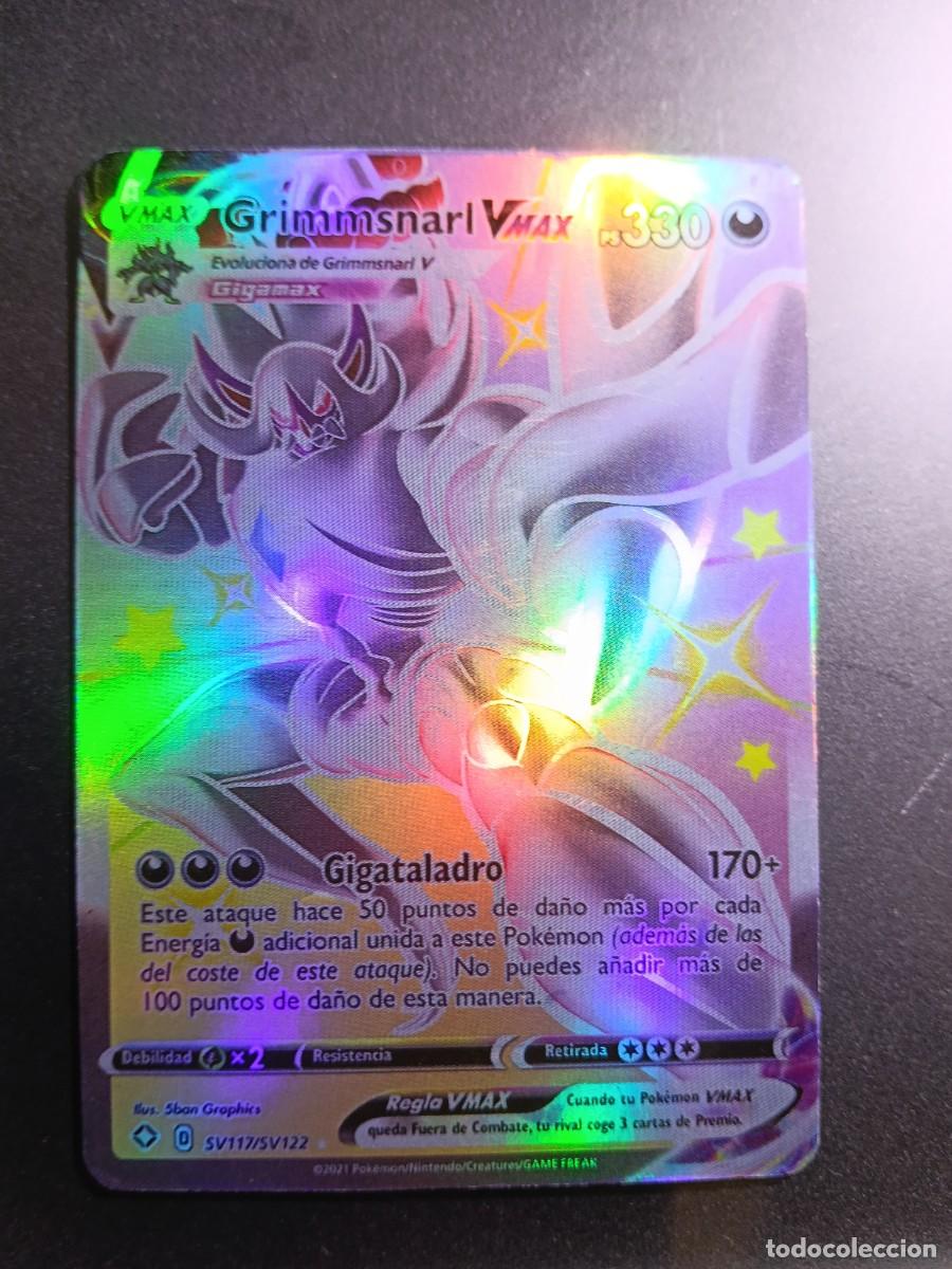 Cromo Carta Grimmsnarl VMAX SV112/SV122 Gigataladro Brillante Plateado Pokemon 2021
