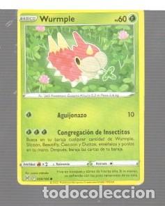 Trading cards: CROMO DE POK&Eacute;MON B&Aacute;SICO WURMPLE PS 6O N&ordm;265 F 006/196 DEL A&Ntilde;O 2022