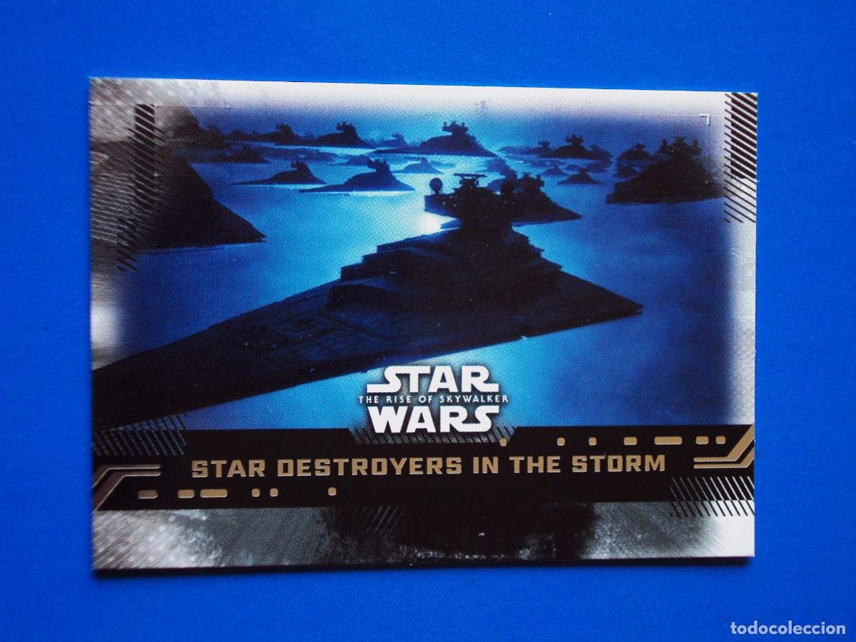 Trading cards: STAR WARS EL ASCENSO DE SKYWALKER N&ordm; 77 BASE STAR DESTROYERS IN THE STORM TOPPS TRADING CARD NUEVA