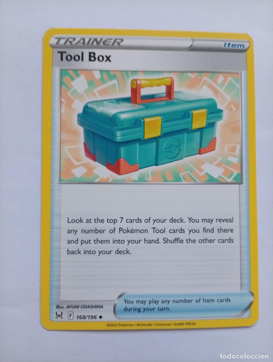 Trading cards: Carta de entrenador Pok&eacute;mon Tool Box, correspondiente a la edici&oacute;n de 2022. - N&uacute;mero de carta 168/1