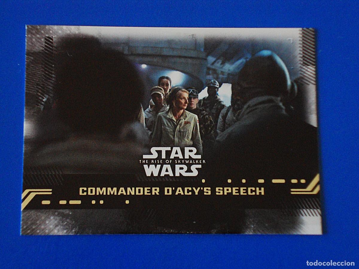 Trading cards: STAR WARS EL ASCENSO DE SKYWALKER N&ordm; 80 BASE COMMANDER D&acute;ACY&acute;S SPEECH TOPPS TRADING CARD NUEVA