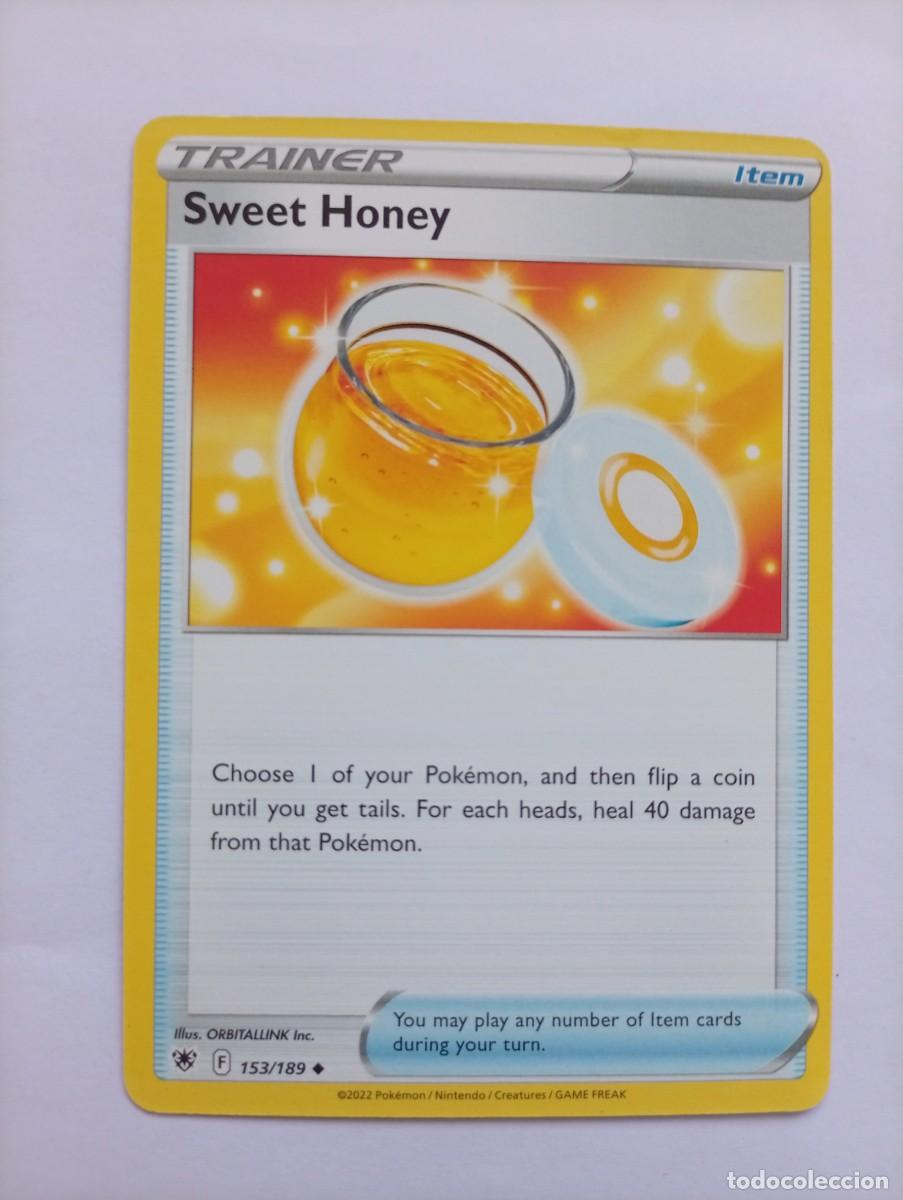 Trading Cards: Carta de Pok&eacute;mon tipo Trainer Item 'Sweet Honey' - N&uacute;mero de cat&aacute;logo: 153/189 2022 - Tipo: Trainer