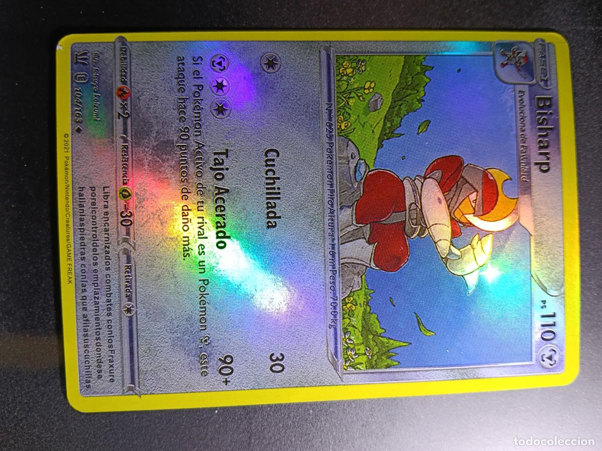 Trading cards: CROMO BISHARP 104/163 CUCHILLADA TAJO ACERADO BRILLANTE POKEMON 2021