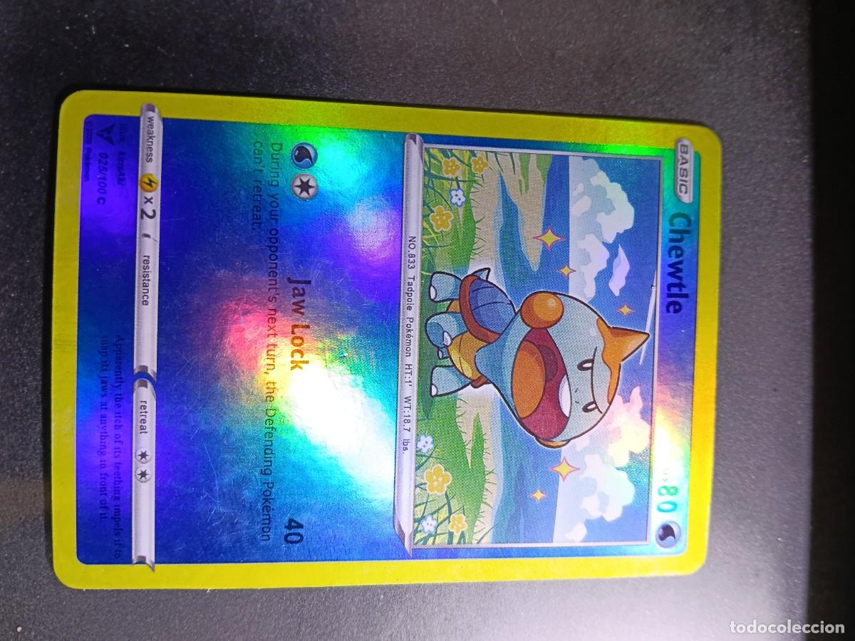 Trading cards: CROMO CHEWTLE 25/100 JAW LOCK BRILLANTE POKEMON 2020
