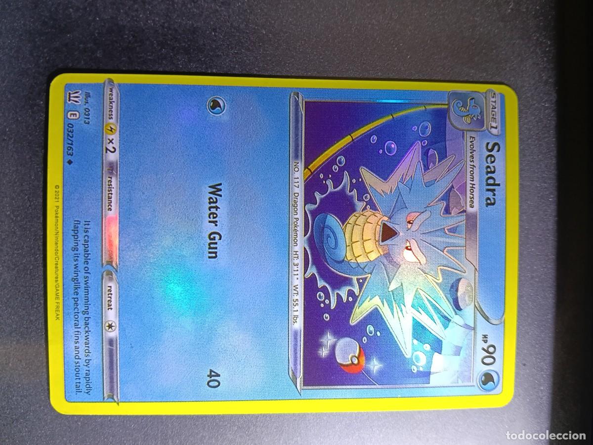Trading cards: CROMO SEADRA 32/163 WATER GUN BRILLANTE POKEMON 2021