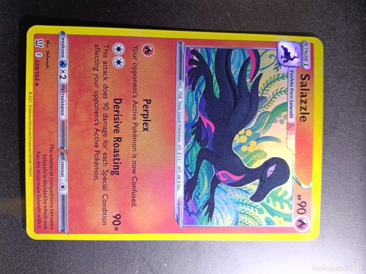 Trading cards: CROMO SALAZZLE 28/163 PERPLEX DERISIVE ROASTING BRILLANTE POKEMON 2021
