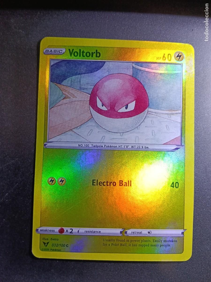Trading cards: CROMO VOLTORB 32/100 ELECTRO BALL POKEMON 2020
