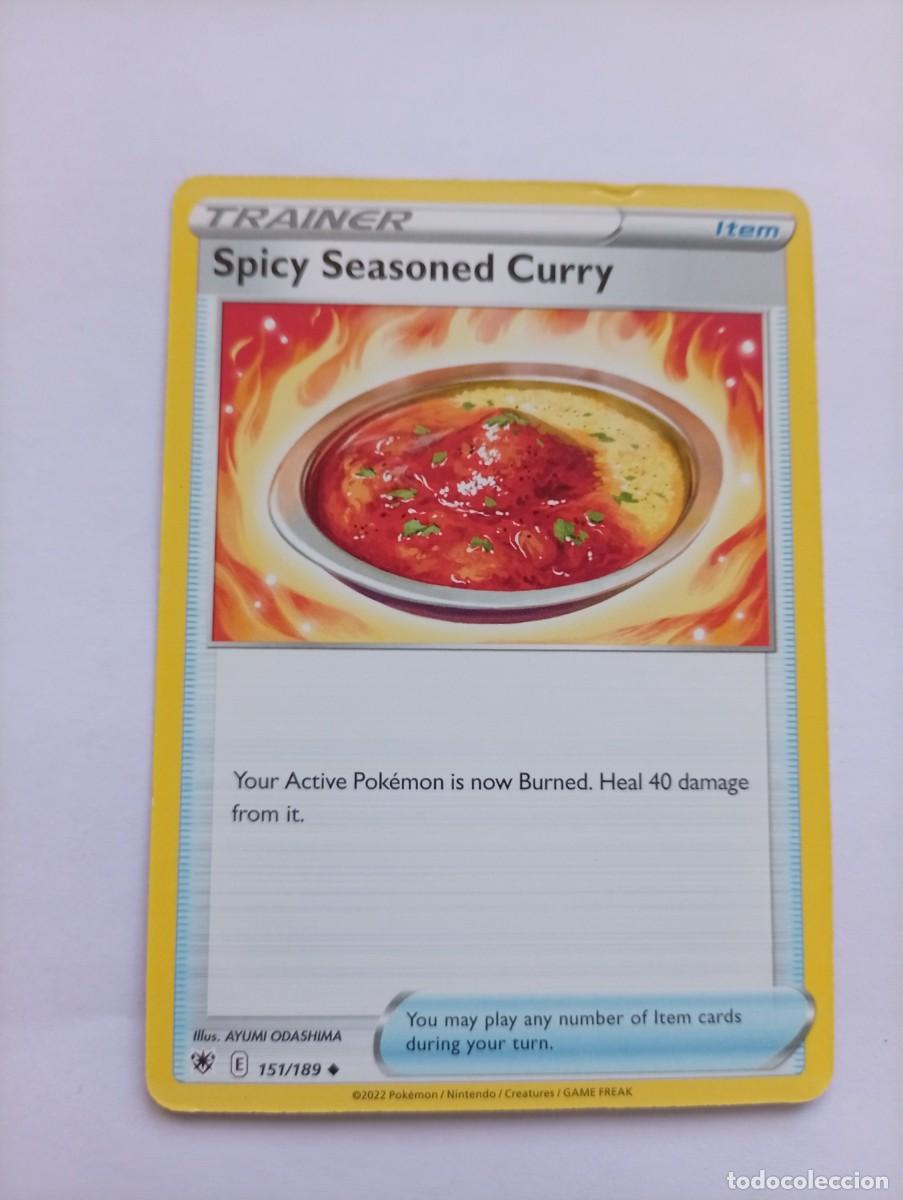 Trading cards: Carta de Pok&eacute;mon ingles Trainer Item Spicy Seasoned Curry 151/189. Ilustraci&oacute;n de Ayumi Odashima.