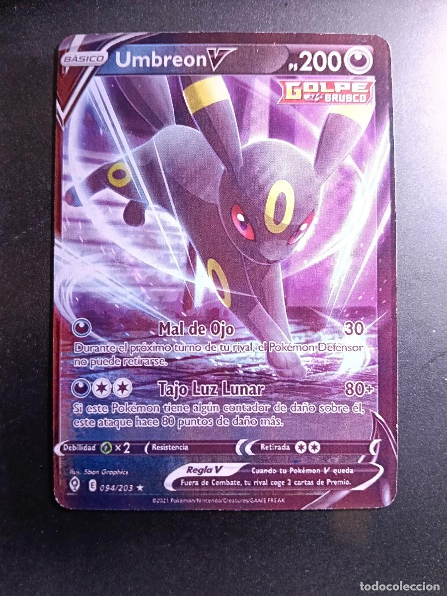 Trading cards: CROMO UMBREON V 94/203 MAL DE OJO TAJO LUZ LUNAR GOLPE BRUSCO POKEMON 2021