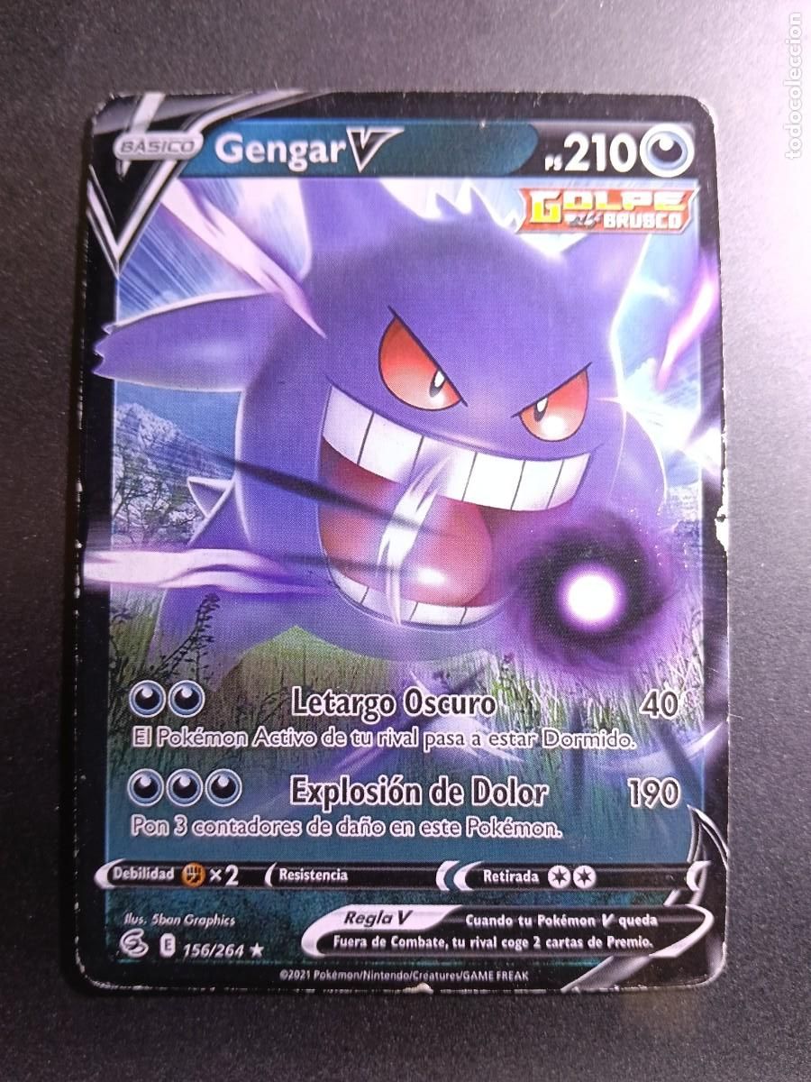 Trading cards: CROMO GENGAR V 156/264 LETARGO OSCURO EXPLOSION DE DOLOR GOLPE BRUSCO POKEMON 2021