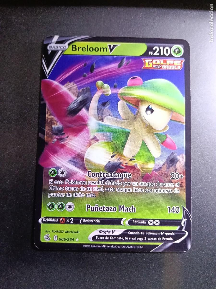 Trading cards: CROMO BRELOOM V 6/264 CONTRAATAQUE PU&Ntilde;ETAZO MATCH GOLPE BRUSCO POKEMON 2021