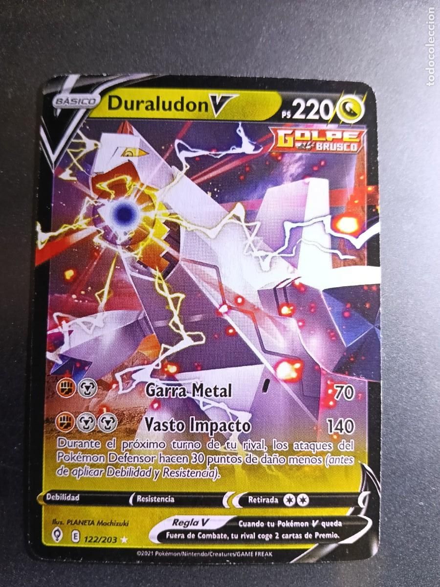 Trading cards: CROMO DURALUDON V 122/203 GARRA METAL VASTO IMPACTO GOLPE BRUSCO POKEMON 2021