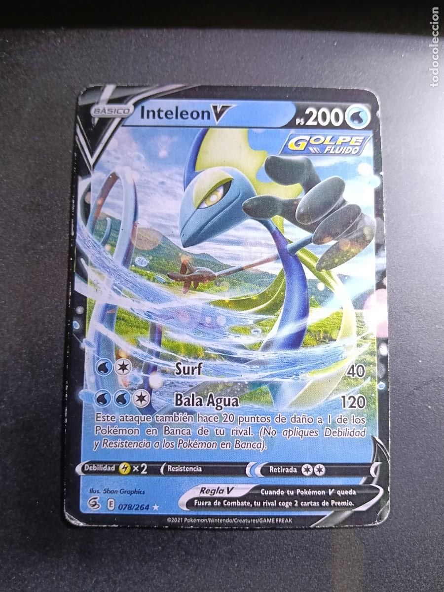Trading cards: CROMO CARTA INTELEON V 78/264 SURF BALA AGUA GOLPE FLUIDO POKEMON 2021
