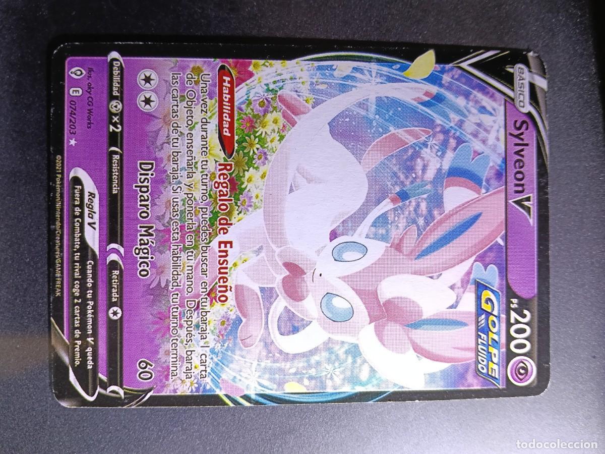 Trading cards: CROMO SYLVEON V 74/203 REGALO DE ENSUE&Ntilde;O DISPARO M&Aacute;GICO GOLPE FLUIDO POKEMON 2021