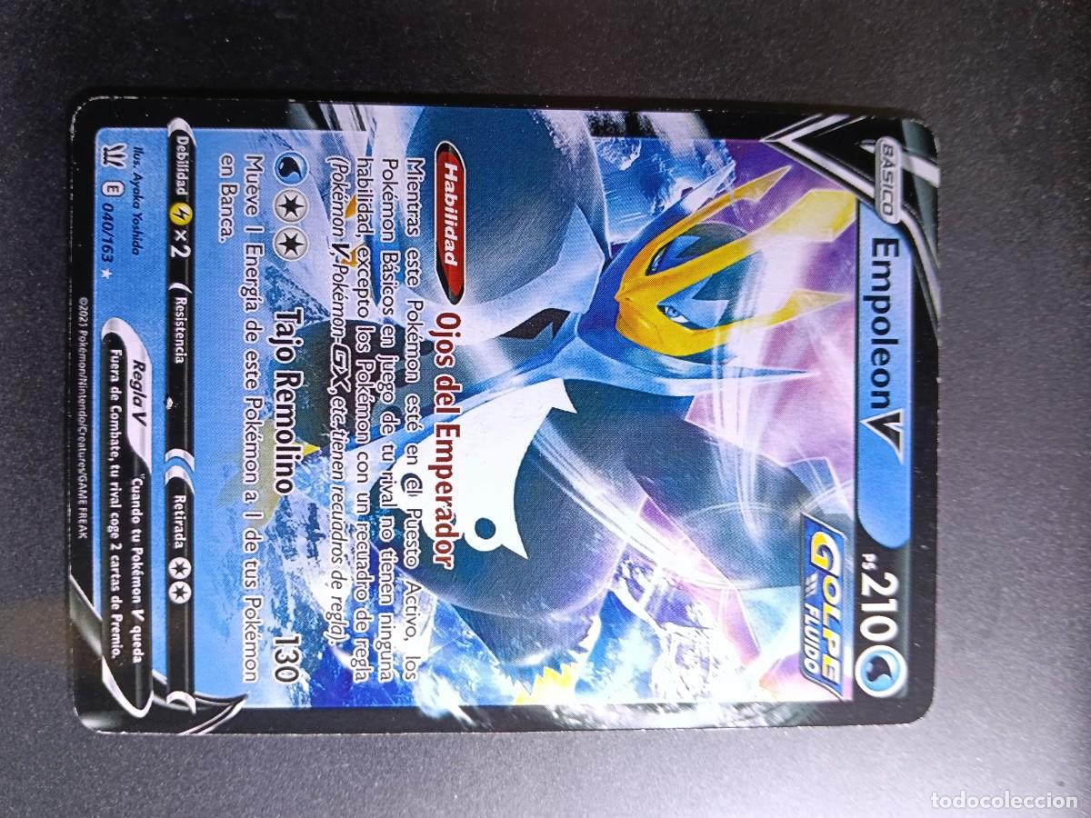 Trading cards: CROMO EMPOLEON V 40/163 OJOS DEL EMPERADOR TAJO REMOLINO GOLPE FLUIDO POKEMON 2021