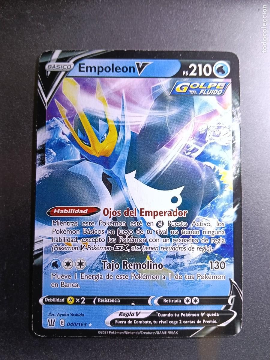 Trading cards: CROMO EMPOLEON V 40/163 OJOS DEL EMPERADOR TAJO REMOLINO GOLPE FLUIDO POKEMON 2021