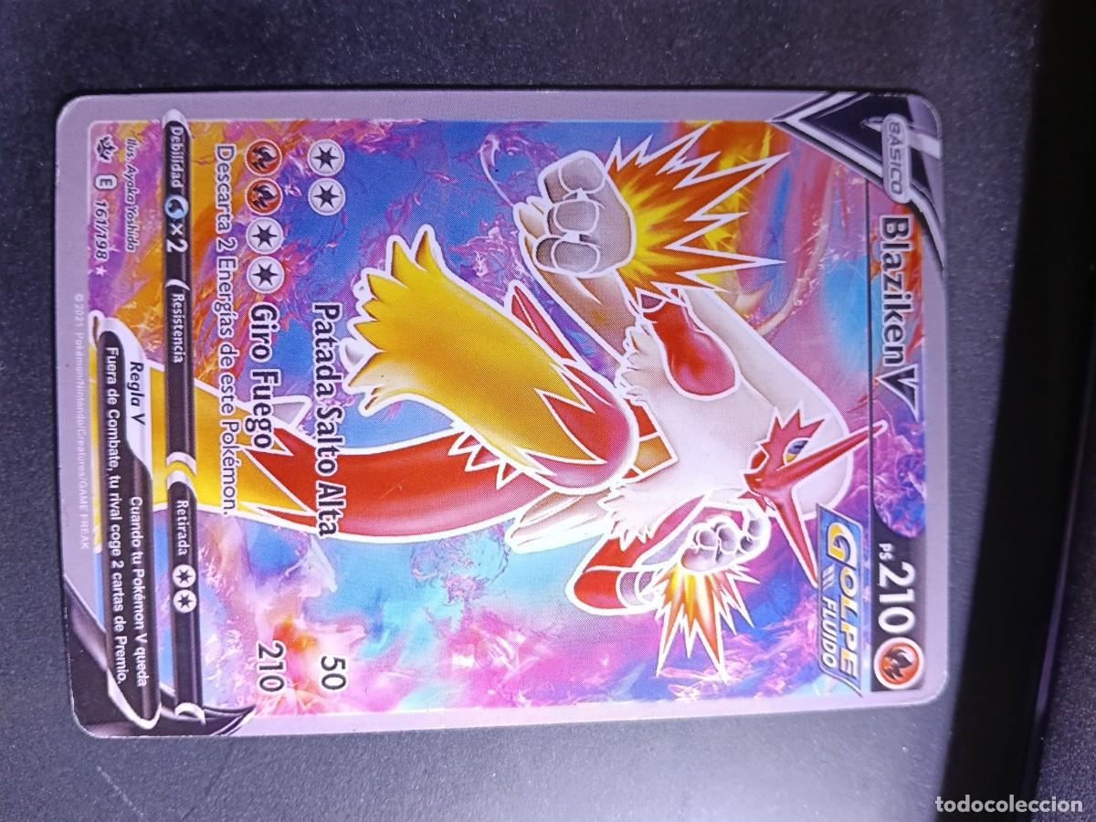 Trading cards: CROMO CARTA BLAZIKEN V 161/198 PATADA SALTO ALTA GIRO FUEGO GOLPE FLUIDO POKEMON 2021