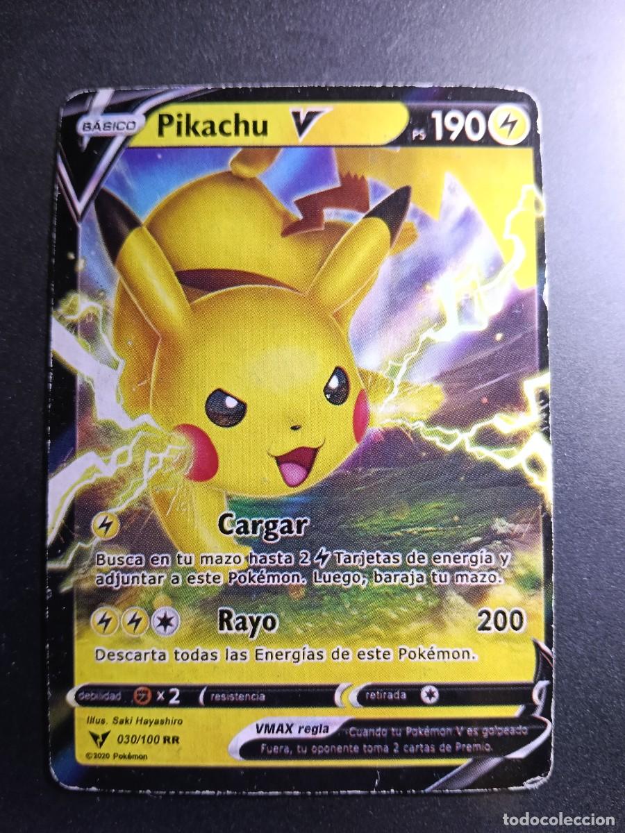Trading cards: CROMO CARTA PIKACHU V 30/100 CARGAR RAYO POKEMON 2020
