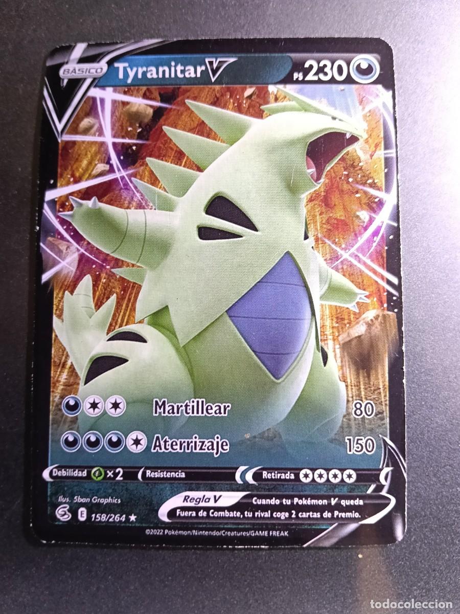 Trading cards: CROMO CARTA TYRANITAR V 158/264 MARTILLEAR ATERRIZAJE POKEMON 2022