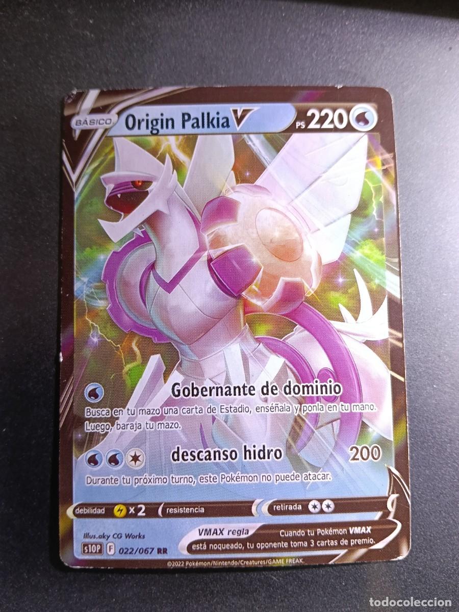 Trading cards: CROMO CARTA ORIGIN PALKIA V 22/67 GOBERNANTE DE DOMINIO DESCANSO HIDRO POKEMON 2022