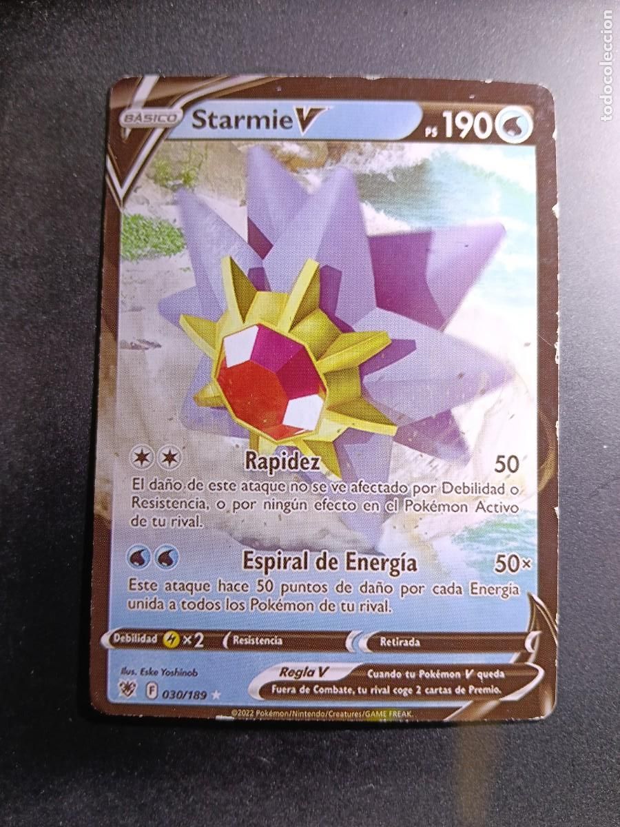 Trading cards: CROMO CARTA STARMIE V 30/189 RAPIDEZ ESPIRAL DE ENERGIA POKEMON 2022