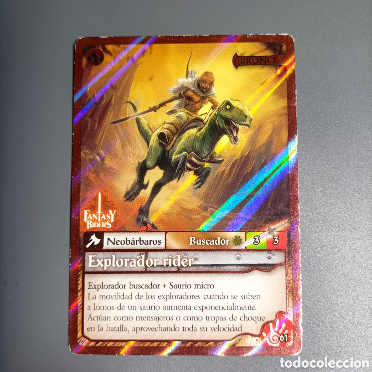 Trading cards: CARTA COLECCI&Oacute;N. FANTASY RIDERS 2018. №61 EXPLORADOR RIDER - BRONCE