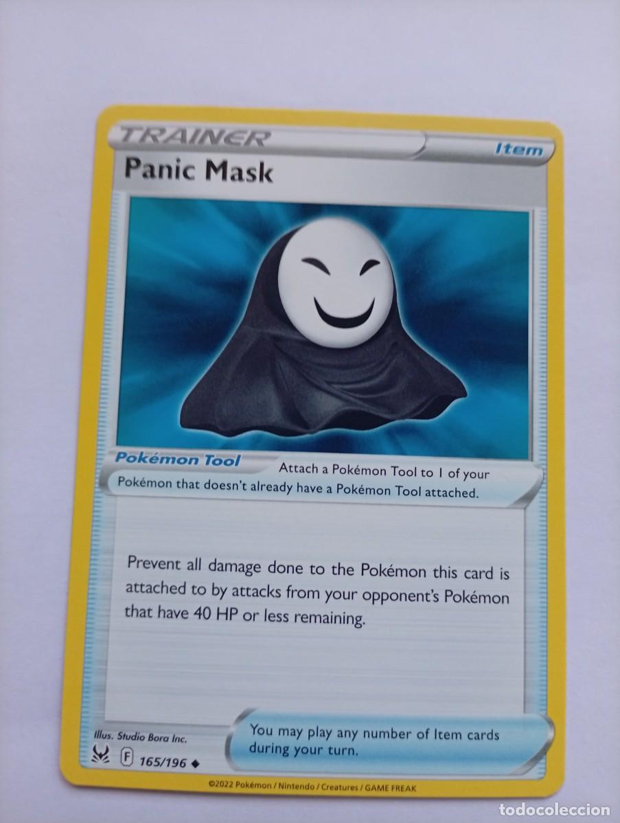 Trading cards: Carta de Pok&eacute;mon Trainer Item 'Panic Mask' en buen estado de conservaci&oacute;n. - Tipo: Trainer Item (Pok