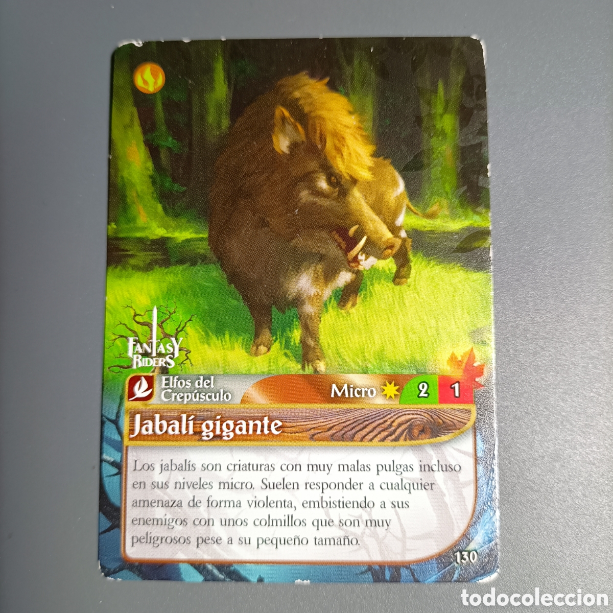 Carta Colección. Fantasy Riders 2018. №130 Jabali Gigante