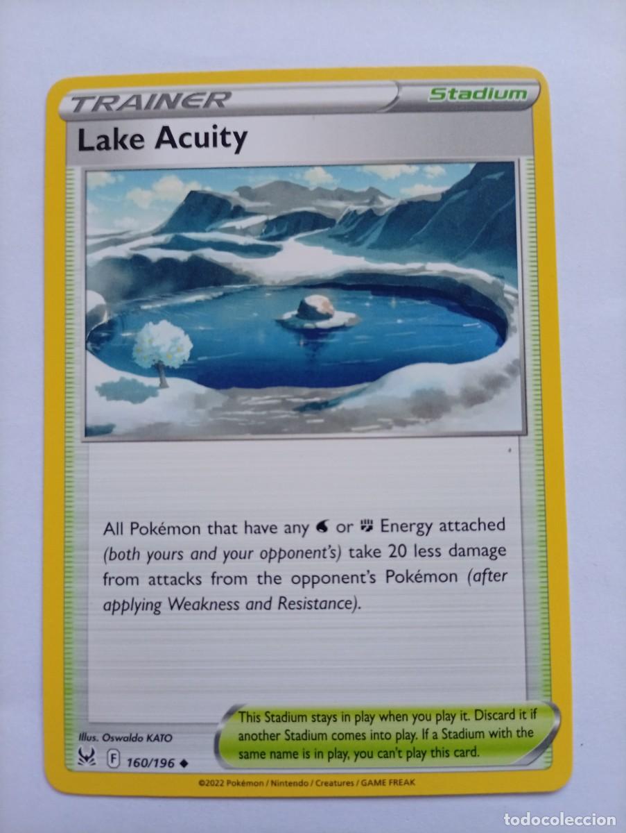 Trading cards: Carta de Entrenador Pok&eacute;mon tipo Estadio, Lake Acuity (160/196). - Edici&oacute;n de 2022. - Ilustraci&oacute;n de