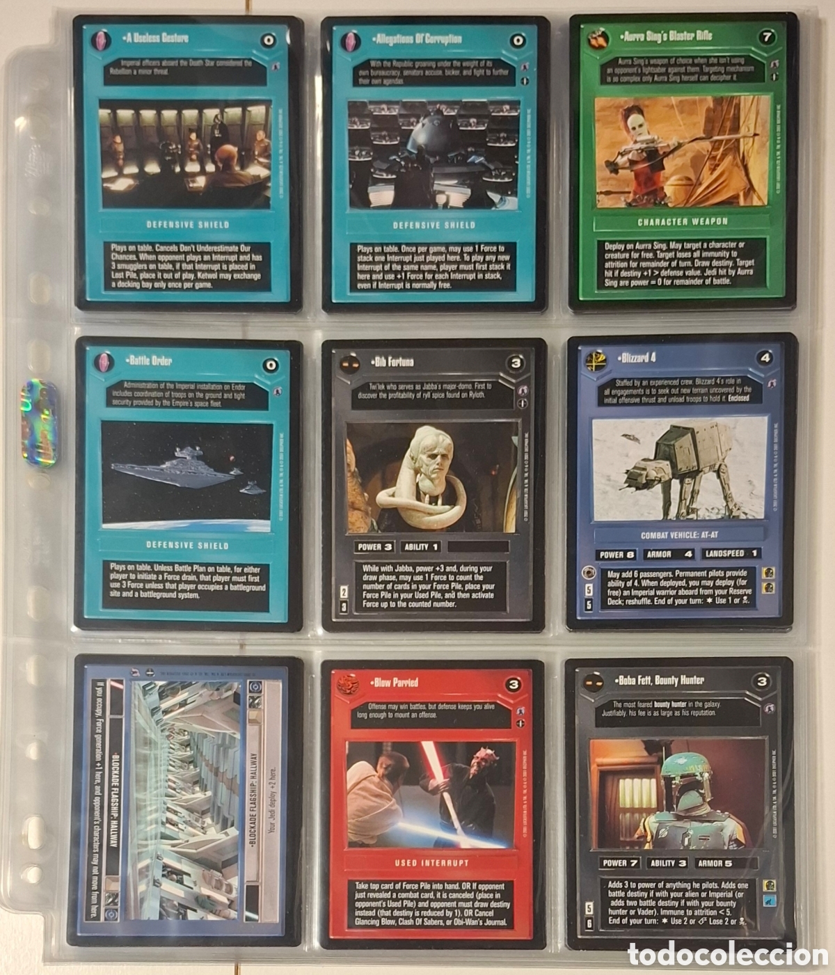 Trading cards: Star Wars ccg reflections 3 premium set completo