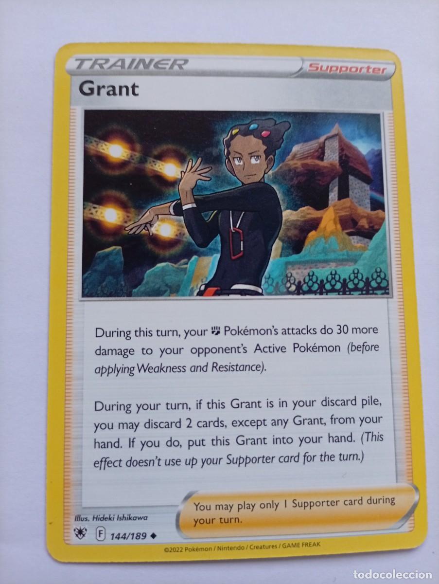 Trading cards: Carta de entrenador Pok&eacute;mon Grant, correspondiente a la colecci&oacute;n de 2022. ingles - N&uacute;mero de carta