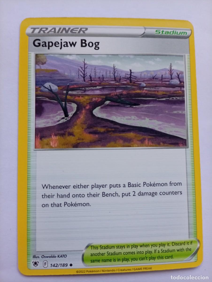 Trading cards: Carta de estadio Gapejaw Bog del juego de cartas coleccionables Pok&eacute;mon. 2022 - N&uacute;mero de colecci&oacute;n