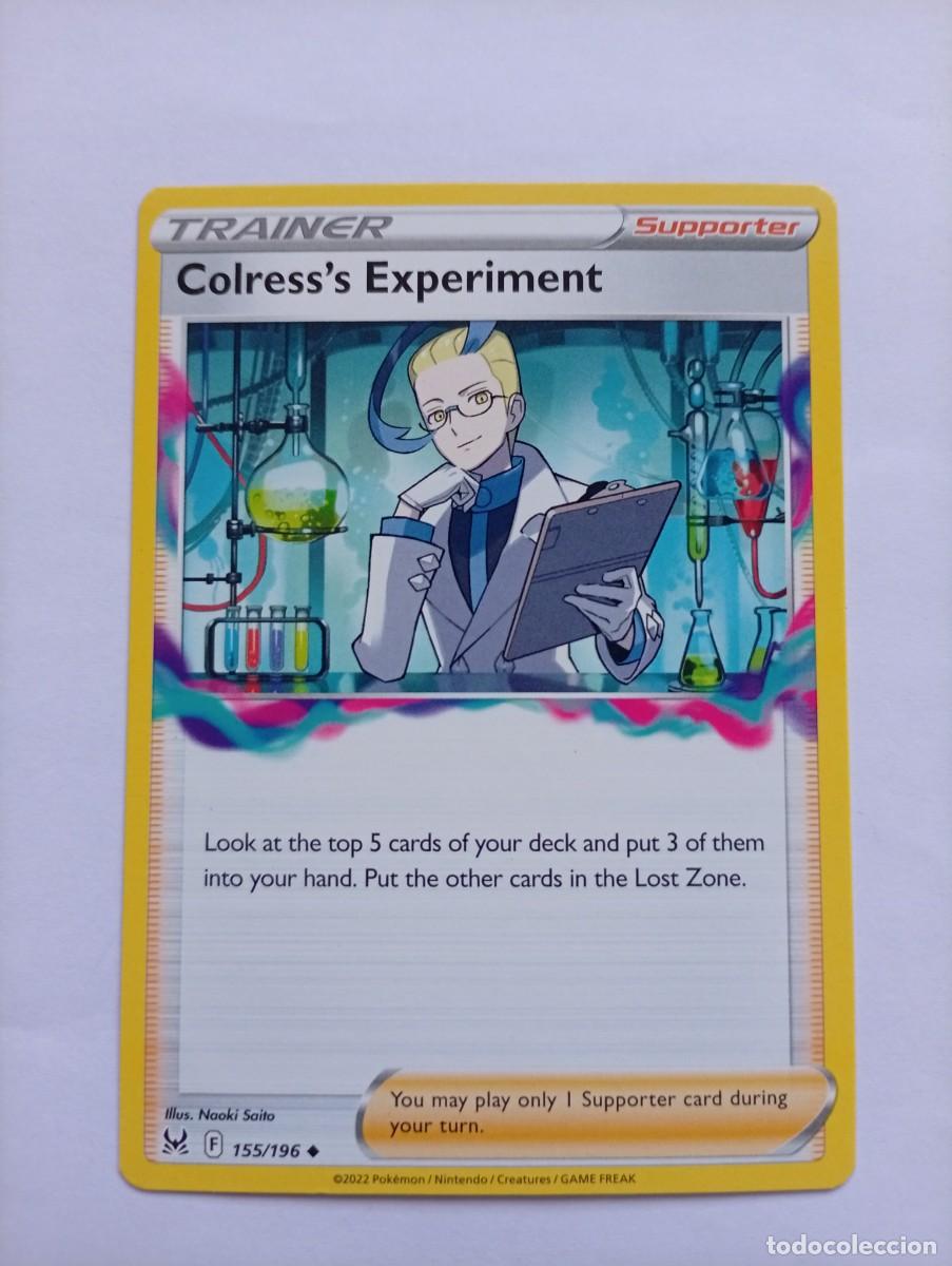 Trading cards: Carta de entrenador Pok&eacute;mon Colress's Experiment, con ilustraci&oacute;n de Naoki Saito. ingles - N&uacute;mero de