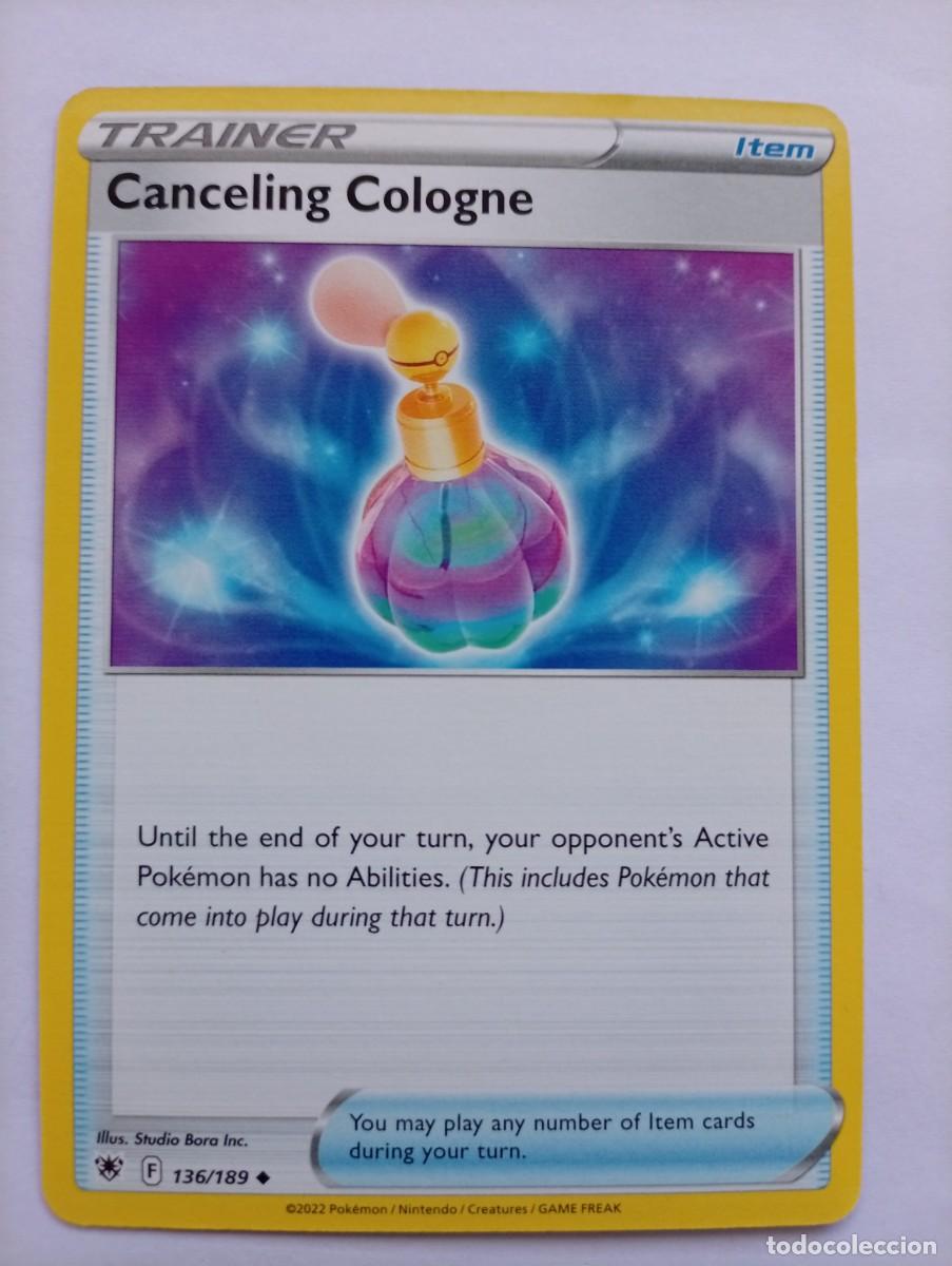 Trading cards: Carta de entrenador Canceling Cologne de la colecci&oacute;n Pok&eacute;mon. 202gles2 in - N&uacute;mero de serie 136/189