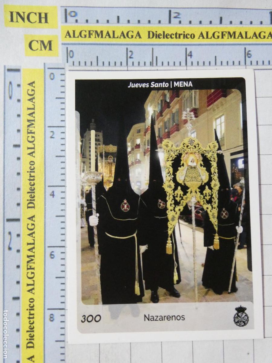 Trading cards: TARJETA TRADING CARD CROMO RELIGIOSO SEMANA SANTA M&Aacute;LAGA. HOLY CARDS 300 MENA NAZARENOS