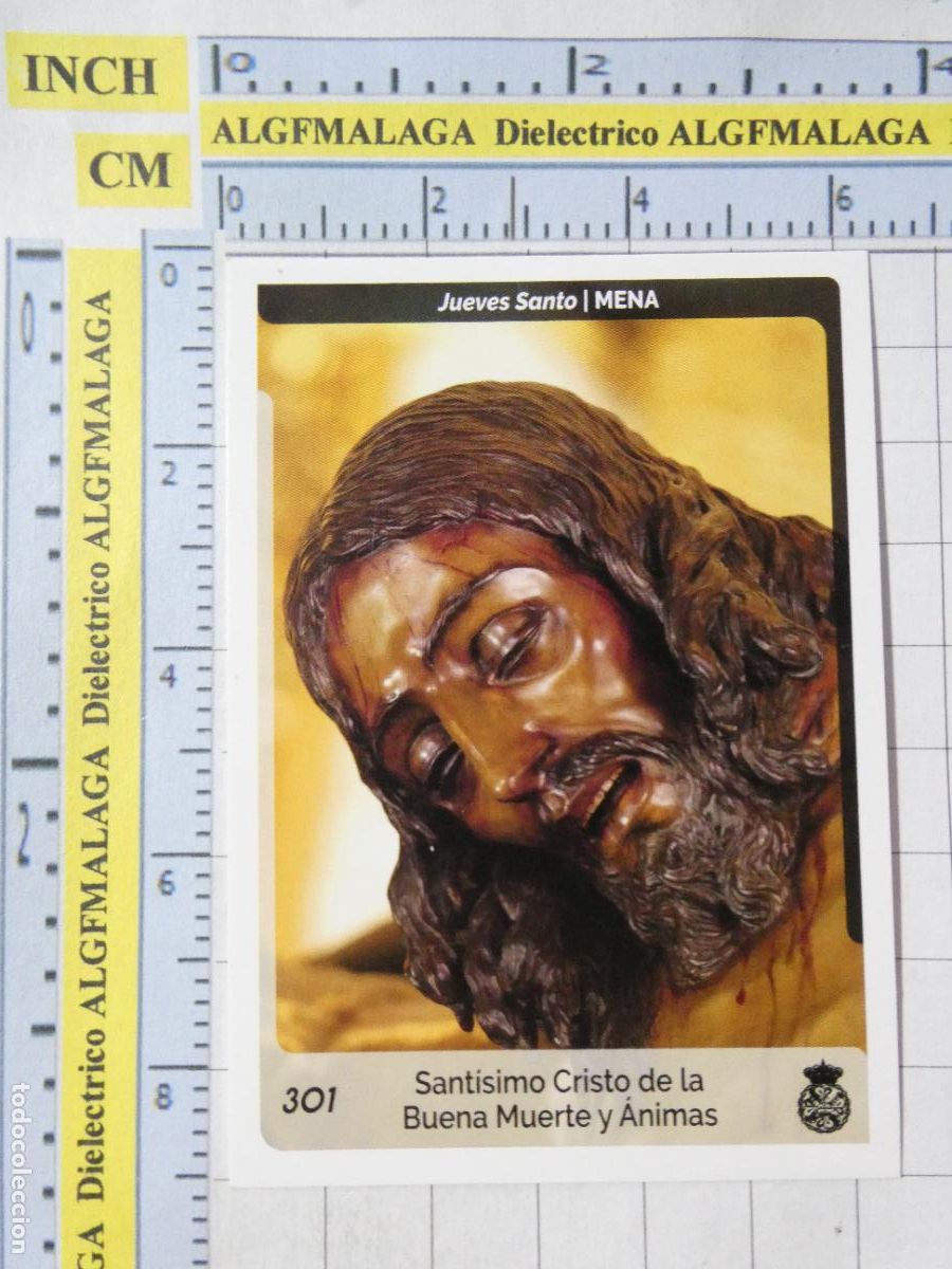 Trading cards: TARJETA TRADING CARD CROMO RELIGIOSO SEMANA SANTA M&Aacute;LAGA. HOLY CARDS 301 MENA CRISTO BUENA MUERTE