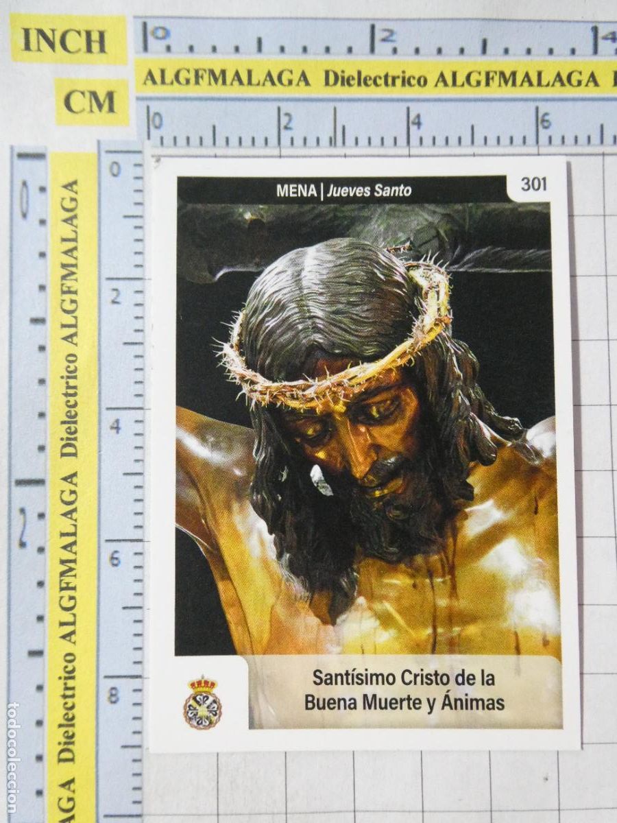 Trading cards: TARJETA TRADING CARD CROMO RELIGIOSO SEMANA SANTA M&Aacute;LAGA. HOLY CARDS 301 MENA CRISTO BUENA MUERTE